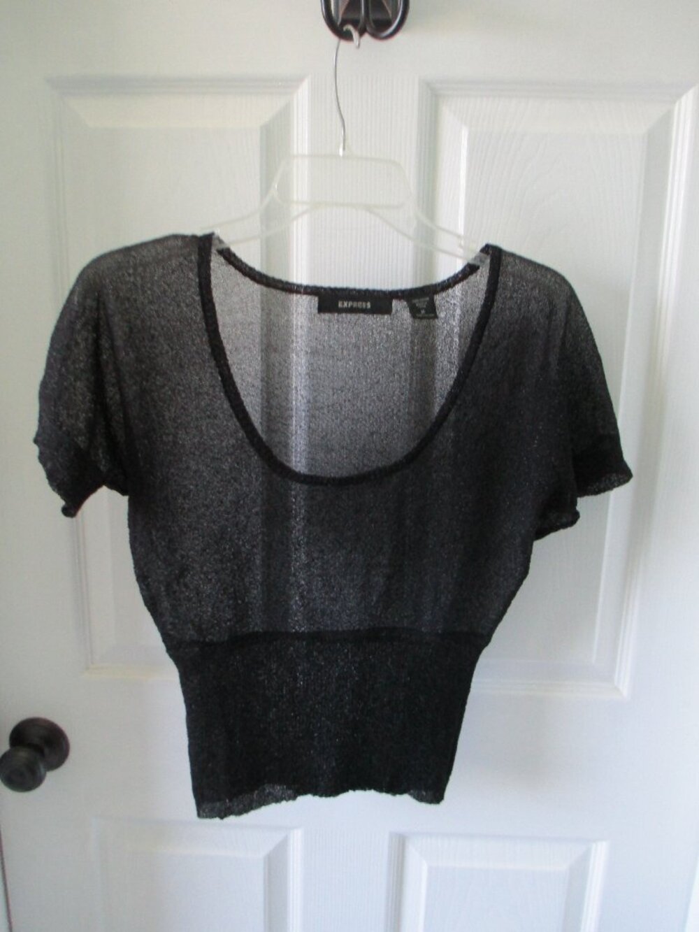 Express see-through short sleeve top
